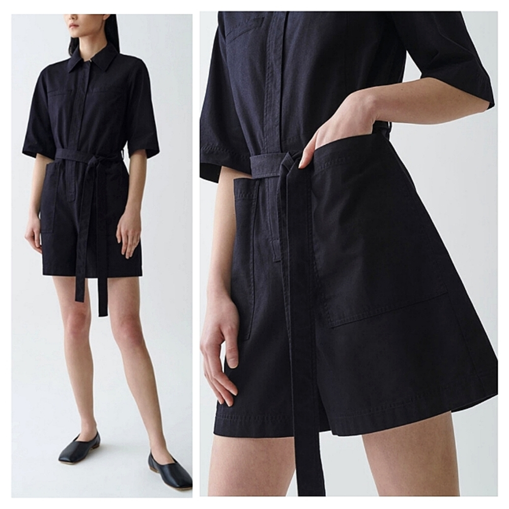 COS Cotton Twill Denim Romper Size 4